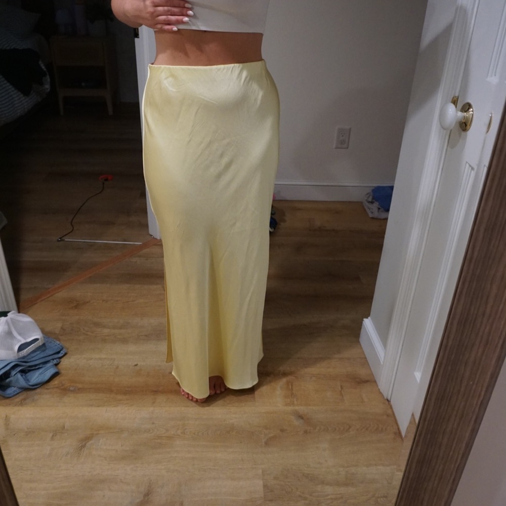 Madewell Yellow Pencil Skirt